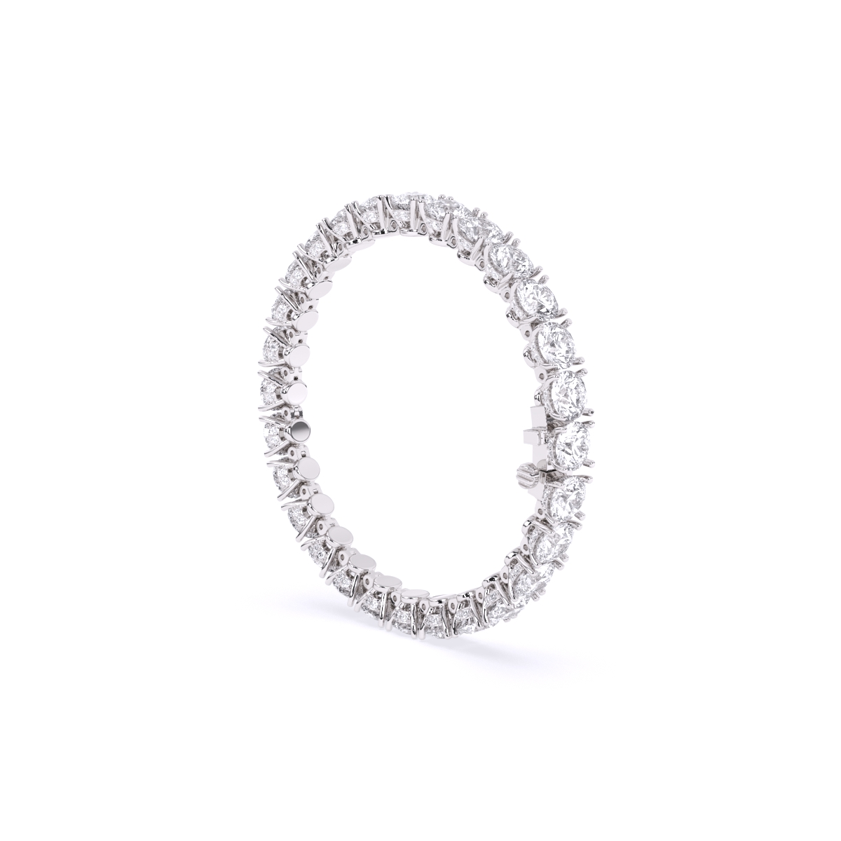 Round Solitaire Diamond Tennis Bracelet